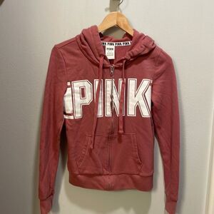 PINK Woman’s Dusty Rose Zip Up Sweatshirt
